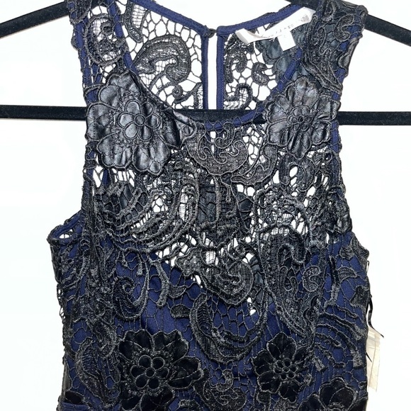Lovers + Friends Amore Fit & Flare Lace Leather Dress - Picture 3 of 9